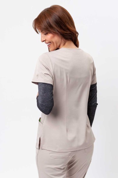 Bluza medyczna damska Healing Hands Monica V-neck beżowa-2