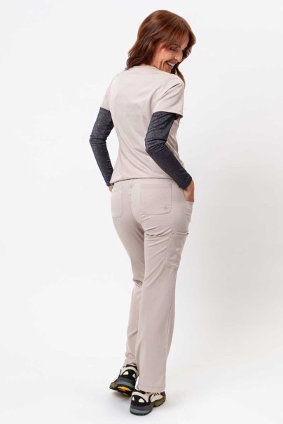 Bluza medyczna damska Healing Hands Monica V-neck beżowa-9