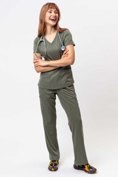 Komplet medyczny damski Healing Hands (bluza Monica, spodnie Rebecca) oliwkowy-2