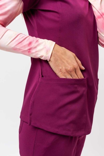 Bluza medyczna damska Healing Hands Monica V-neck wiśniowa-5