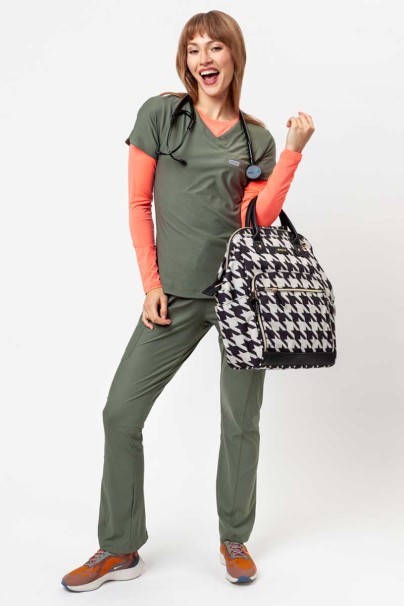 Bluza medyczna damska Maevn Embrace Luna oliwkowa-9