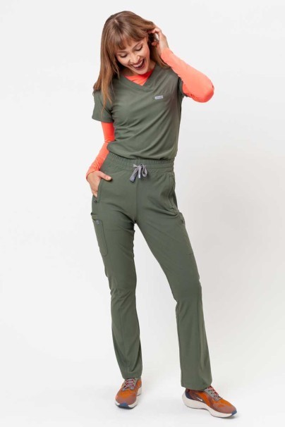 Bluza medyczna damska Maevn Embrace Luna oliwkowa-8