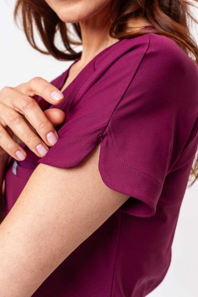 Bluza medyczna damska Maevn Embrace Luna wiśniowa-6