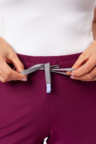 Spodnie medyczne damskie Maevn Embrace Nora wiśniowe-6