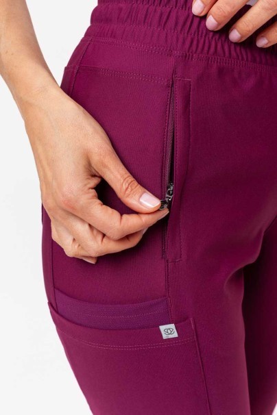 Komplet medyczny damski Maevn Embrace (bluza Luna, spodnie Nora) wiśniowy-10