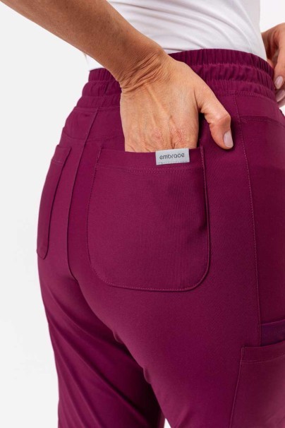 Komplet medyczny damski Maevn Embrace (bluza Luna, spodnie Nora) wiśniowy-12