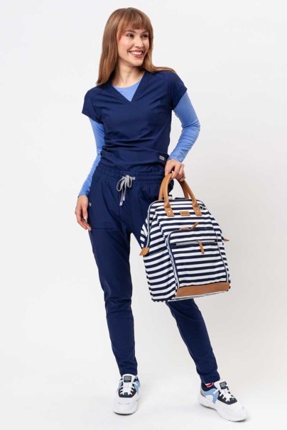 Komplet medyczny damski Maevn Embrace (bluza Zoe, spodnie Mia) ciemny granat-13