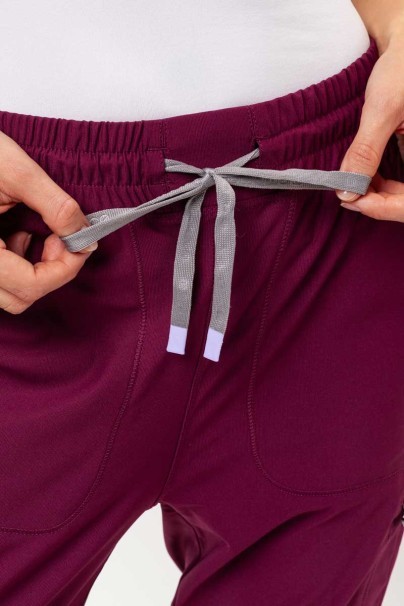 Komplet medyczny damski Maevn Embrace (bluza Zoe, spodnie Mia) wiśniowy-13