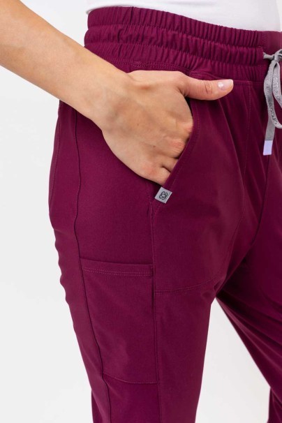 Komplet medyczny damski Maevn Embrace (bluza Zoe, spodnie Mia) wiśniowy-10