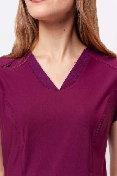 Bluza medyczna damska Maevn Embrace Zoe wiśniowa-3