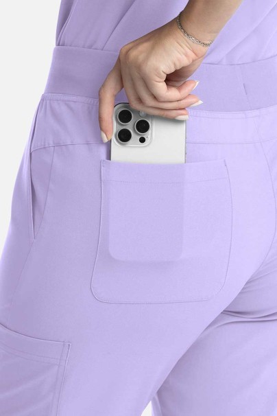 Komplet medyczny damski Maevn Momentum (bluza Dolman, spodnie Flare Leg) lawendowy-12