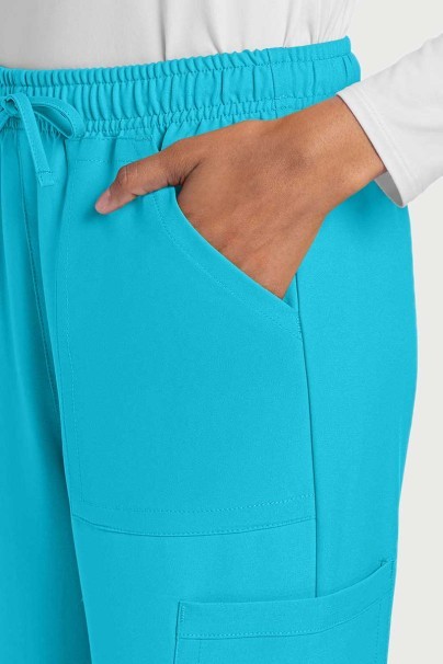Komplet medyczny damski Cherokee Ultra (bluza V-neck, spodnie Cargo) turkusowy-7