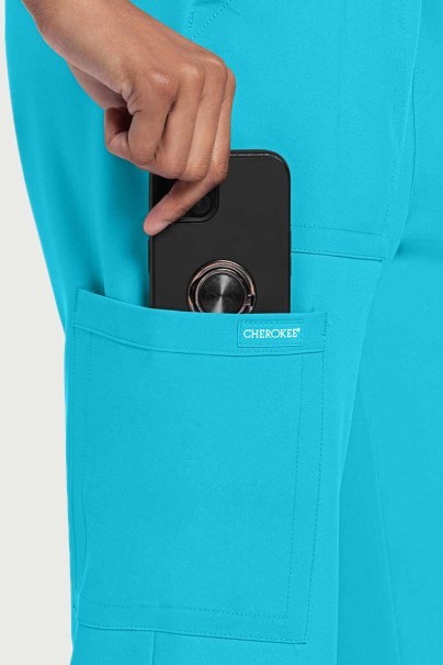 Komplet medyczny damski Cherokee Ultra (bluza V-neck, spodnie Cargo) turkusowy-8