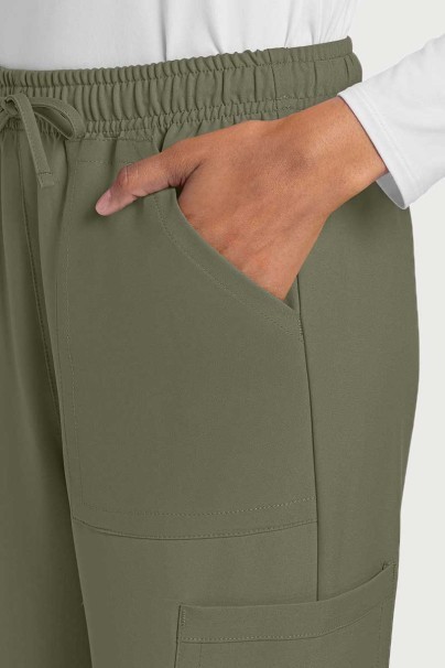 Komplet medyczny damski Cherokee Ultra (bluza V-neck, spodnie Cargo) oliwkowy-7
