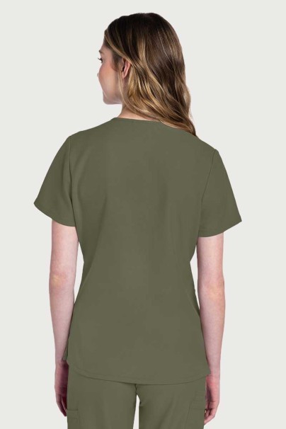 Komplet medyczny damski Cherokee Ultra (bluza V-neck, spodnie Cargo) oliwkowy-2