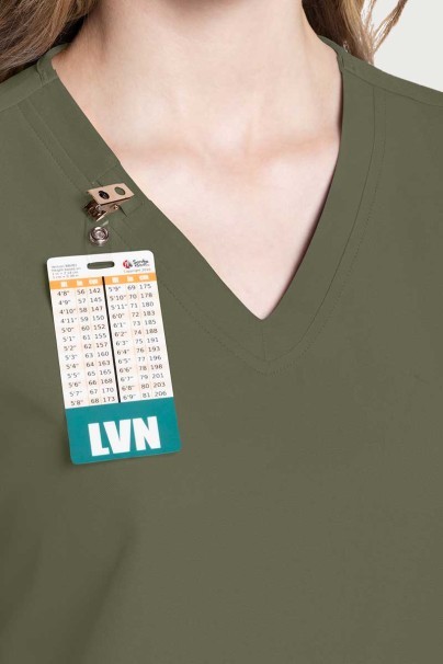 Komplet medyczny damski Cherokee Ultra (bluza V-neck, spodnie Cargo) oliwkowy-3