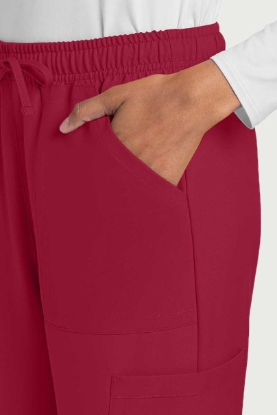 Komplet medyczny damski Cherokee Ultra (bluza V-neck, spodnie Cargo) czerwony-7