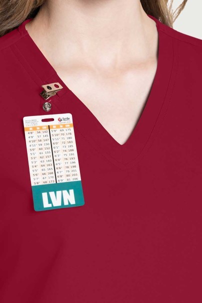 Komplet medyczny damski Cherokee Ultra (bluza V-neck, spodnie Cargo) czerwony-3