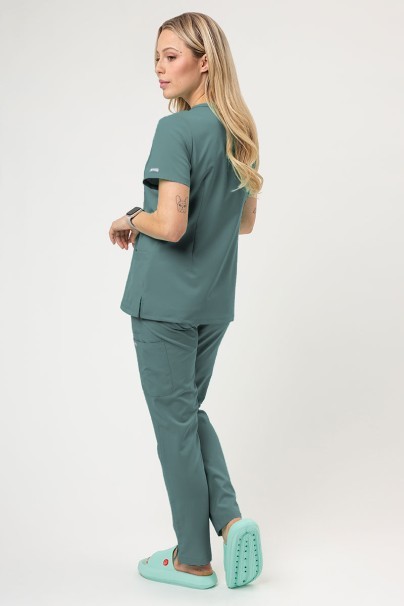 Komplet medyczny damski Maevn Momentum (bluza Double V-neck, spodnie 6-pocket) pastelowa zieleń-2