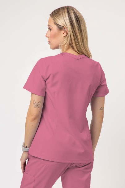 Bluza medyczna damska Maevn Momentum Double V-neck pastelowy róż-2