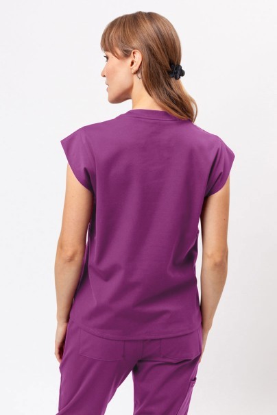 Bluza medyczna damska Cherokee Achieve Crew Neck bakłażanowa-2