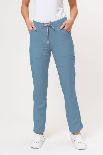 Komplet medyczny damski Maevn Momentum (bluza Double V-neck, spodnie 6-pocket) pastelowy błękit-8