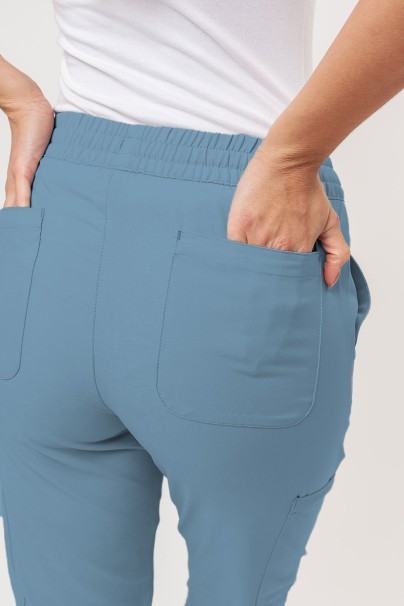 Komplet medyczny damski Maevn Momentum (bluza Double V-neck, spodnie 6-pocket) pastelowy błękit-11