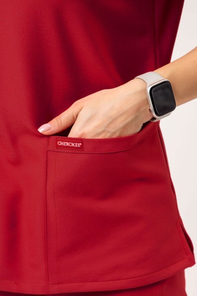 Bluza medyczna damska Cherokee Ultra V-neck Top czerwona-2