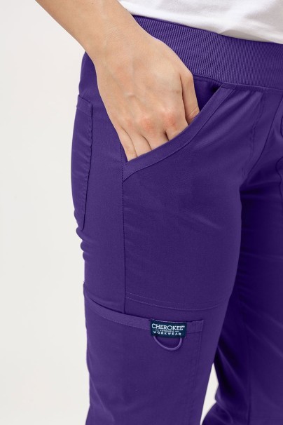 Spodnie medyczne damskie Cherokee Revolution Straight Leg fioletowe-3