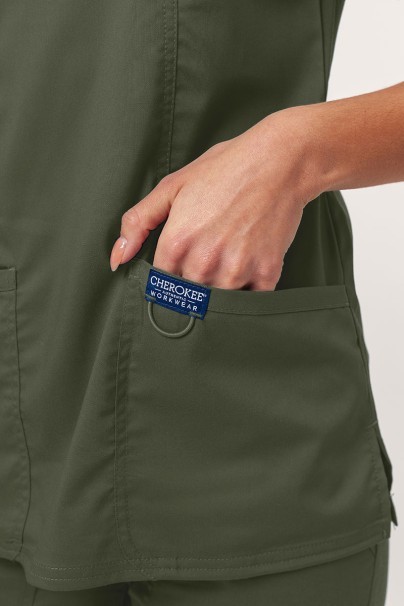 Komplet medyczny damski Cherokee Revolution (bluza Mock, spodnie Straight) oliwkowy-5
