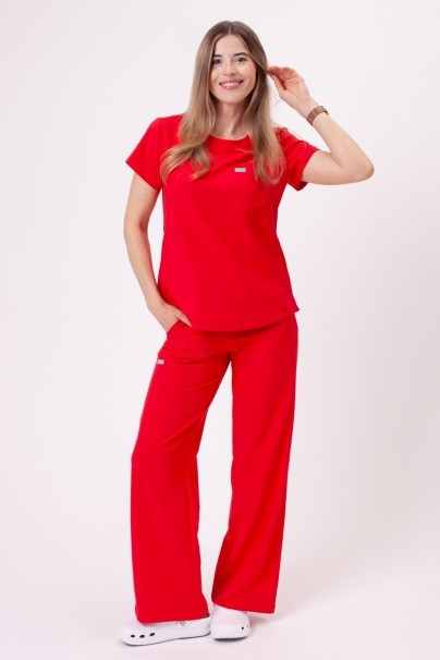 Bluza medyczna damska Maevn Momentum Round Neck czerwona