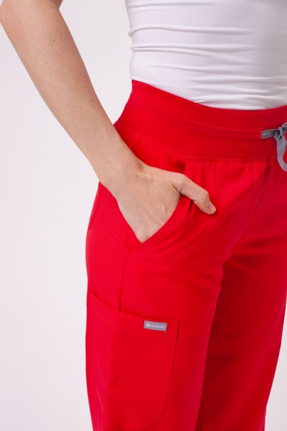 Spodnie medyczne damskie Maevn Momentum Wide Leg czerwone