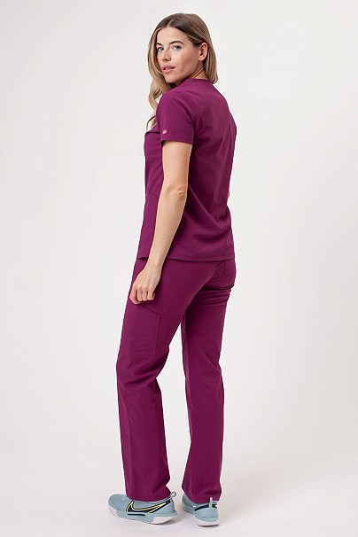 Spodnie medyczne damskie Dickies Forge Straight Leg wiśniowe