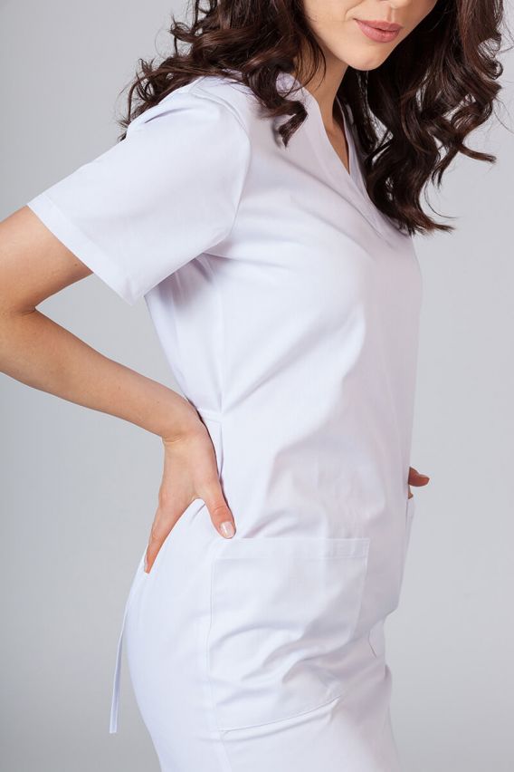 Sukienka medyczna damska prosta Sunrise Uniforms biała-4
