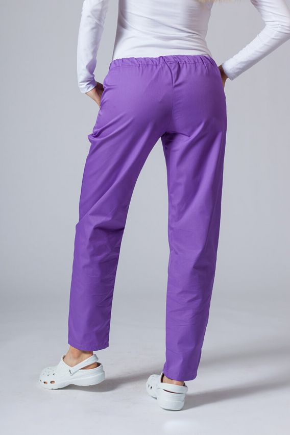 Spodnie medyczne damskie Sunrise Uniforms Basic Regular fioletowe-2