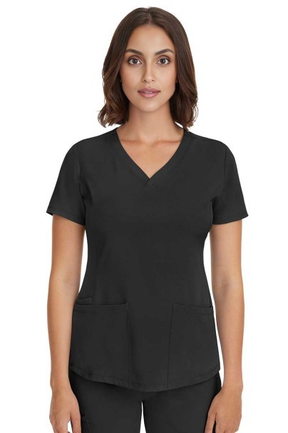 Bluza medyczna damska Healing Hands Monica V-neck czarna-3