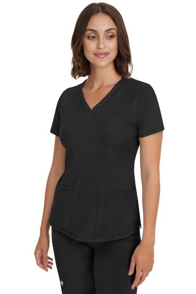 Bluza medyczna damska Healing Hands Monica V-neck czarna-2