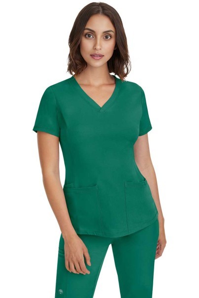 Bluza medyczna damska Healing Hands Monica V-neck zielona-3