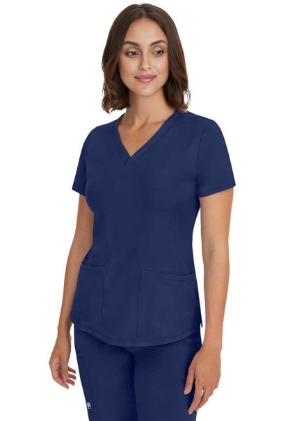 Bluza medyczna damska Healing Hands Monica V-neck ciemny granat-2