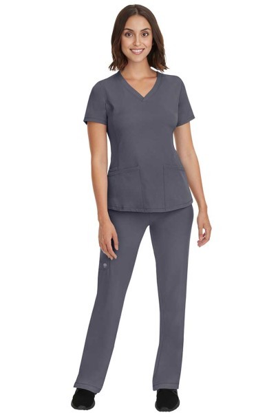 Bluza medyczna damska Healing Hands Monica V-neck szara-2