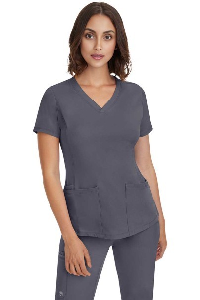 Bluza medyczna damska Healing Hands Monica V-neck szara-3