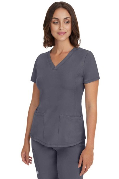 Bluza medyczna damska Healing Hands Monica V-neck szara-2