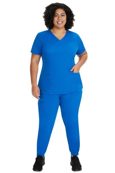 Bluza medyczna damska Healing Hands Monica V-neck królewski granat-2