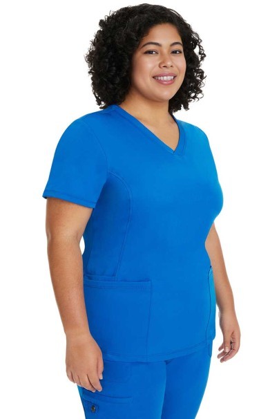 Bluza medyczna damska Healing Hands Monica V-neck królewski granat-3