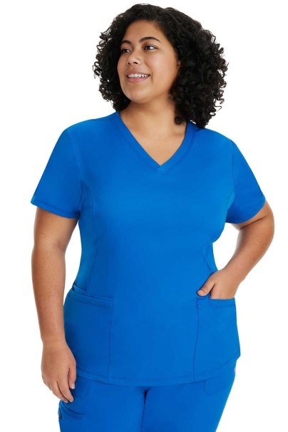 Bluza medyczna damska Healing Hands Monica V-neck królewski granat-2