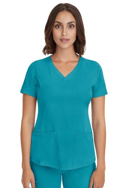 Bluza medyczna damska Healing Hands Monica V-neck morski błękit-3
