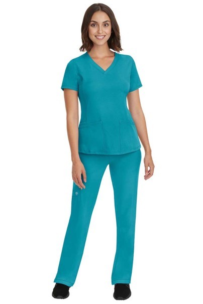 Bluza medyczna damska Healing Hands Monica V-neck morski błękit-2