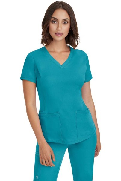 Bluza medyczna damska Healing Hands Monica V-neck morski błękit-2