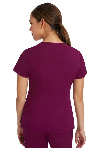 Bluza medyczna damska Healing Hands Monica V-neck wiśniowa-2