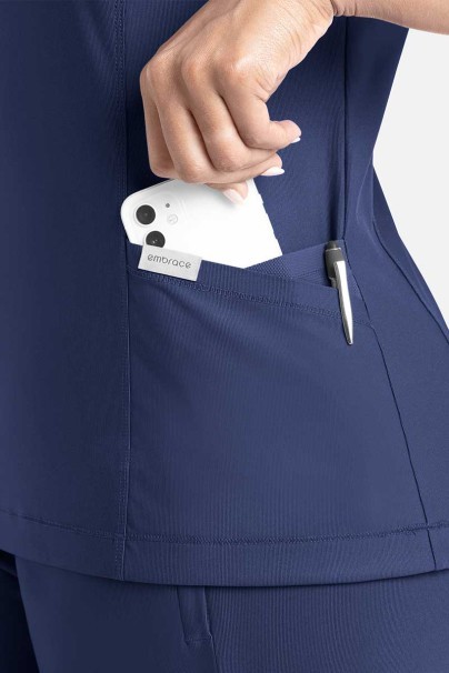 Bluza medyczna damska Maevn Embrace Zoe ciemny granat-3